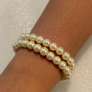 Vintage Faux Pearl Stretch Bracelets